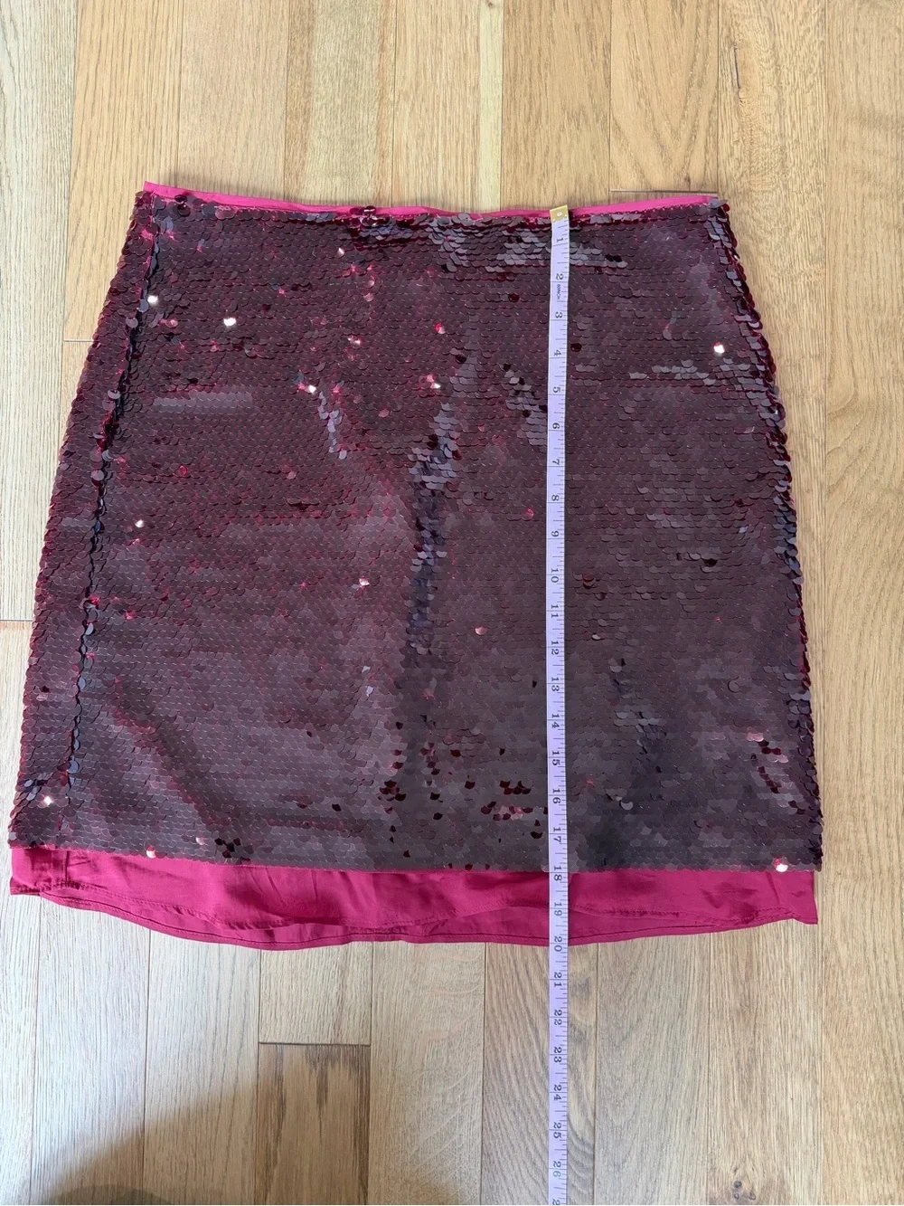 ✨ J.Crew Burgundy Sequin Skirt Size 10 Chiffon Layered Look